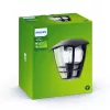 Philips myGarden Creek Aplique de parede 60W E27 sem lâmpada, aplique de parede exterior, Preto, Metal, IP44, Jardim, Terraço, II