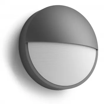 Aplique de parede exterior Philips myGarden Capricorn 5,5 W LED, antracite, caixa em alumínio, lâmpada fixa, 214×78×214 mm
