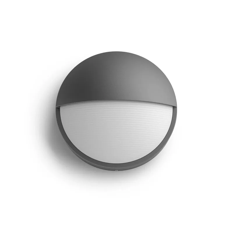 Aplique de parede exterior Philips myGarden Capricorn 5,5 W LED, antracite, caixa em alumínio, lâmpada fixa, 214×78×214 mm