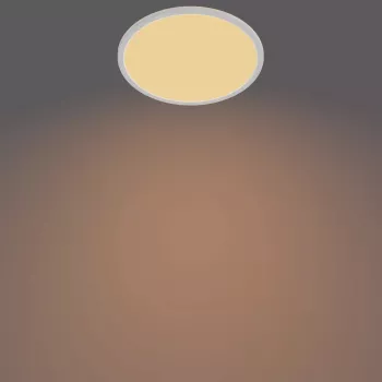 Luminária de teto Philips Functional Super fina 18 W LED, redonda, branca, lâmpada não substituível, 220–240 V