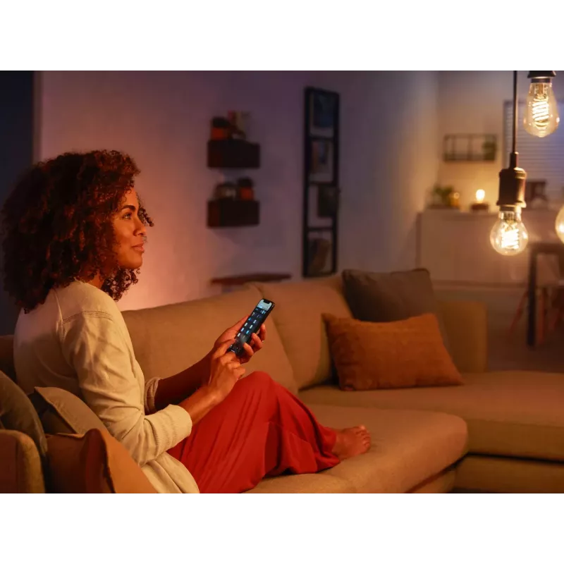 Lâmpada inteligente Philips pack de 1 ST72 E27 filamento Edison Bluetooth Zigbee