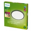 Philips Superslim Candeeiro de teto 15W, Preto, Metal, Plástico, IP54, Terraço, Jardim, II, Moderno