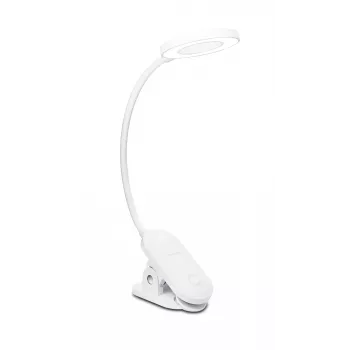 Candeeiro de secretária com mola Philips Functional Forys, branco, plástico, quarto, sala, escritório, contemporâneo, IP20, III
