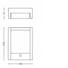 Philips Arbour aplique de parede 3,8W, aplique de parede exterior, antracite, metal, IP44, terraço, jardim, II