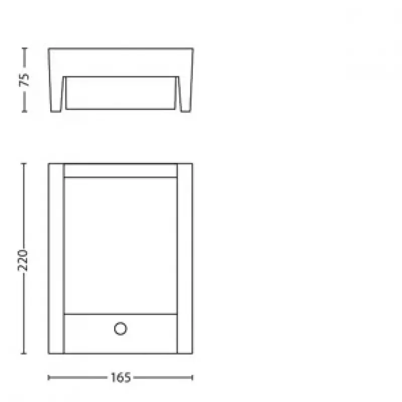 Philips Arbour aplique de parede 3,8W, aplique de parede exterior, antracite, metal, IP44, terraço, jardim, II