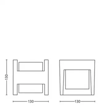 Aplique de parede exterior Signify Philips Arbour 3,8 W LED antracite