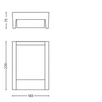 Aplique de parede exterior Signify Philips Arbour 3,8 W LED antracite, 220–240 V, 1 lâmpada