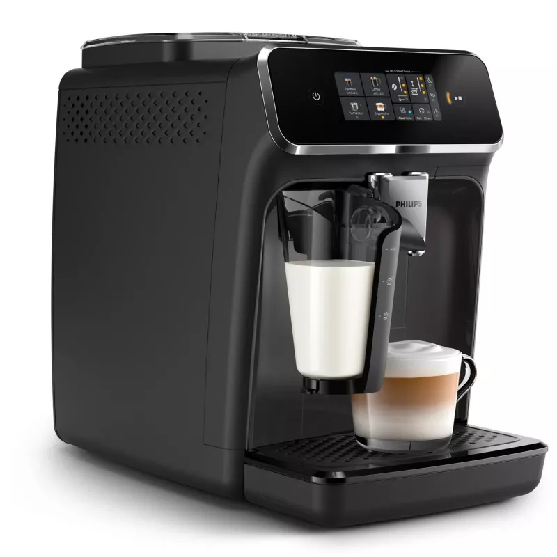Máquina de café expresso Philips EP2334/10 – automática, de bancada, moinho cerâmico integrado, depósito de leite, filtro AquaClean, ecrã tátil, preto