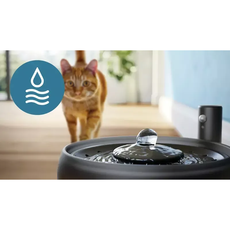 Fonte de água automática para animais Philips série 3000 PAW3210/02, 2,2 L, USB/AC, preto, plástico