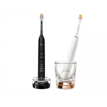 Escova de dentes elétrica Philips Sonicare DiamondClean HX9914/69 adulto escova sónica preto, dourado, rosa