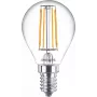 Philips lâmpada filamento vela transparente 40W P45 E14 x6, 4,3 W, 40 W, E14, 470 lm, 15000 h