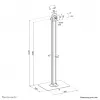 Suporte de chão para tablet Neomounts FL15-627BL1 — universal, com fecho, carga máx. 3 kg, preto