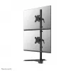 Suporte para dois monitores Neomounts DS45-600BL2V para 2 ecrãs de 10–32 polegadas, VESA 75x75–100x100, carga máx. 9 kg, autónomo, preto