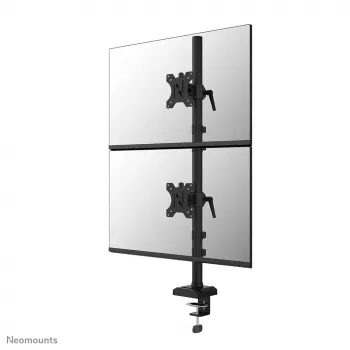 Braço para dois monitores Neomounts DS60-600BL2V de 10-32 polegadas, morsa/passagem de mesa, 9 kg, 25,4 cm (10 polegadas), 81,3 cm (32 polegadas), 100 x 100 mm, preto