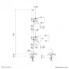 Braço para dois monitores Neomounts DS60-600BL2V de 10-32 polegadas, morsa/passagem de mesa, 9 kg, 25,4 cm (10 polegadas), 81,3 cm (32 polegadas), 100 x 100 mm, preto