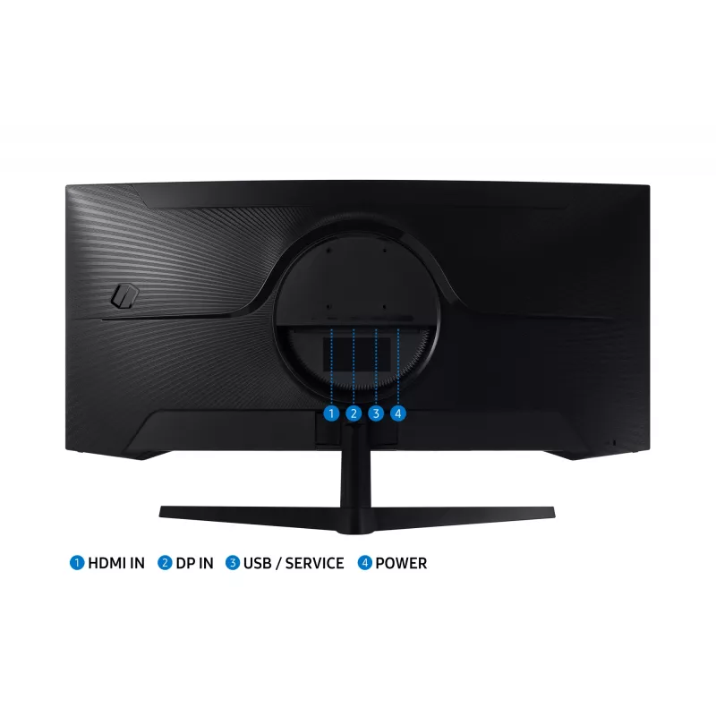 Monitor Samsung G55T 86,4 cm (34 polegadas) 3440 x 1440 píxeis UltraWide Quad HD LED preto
