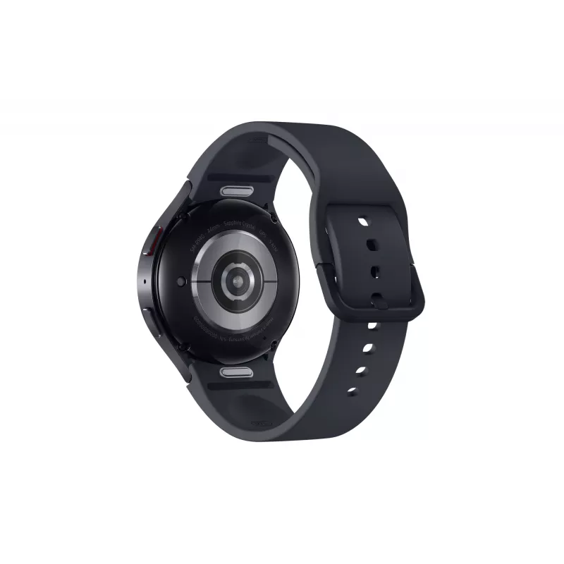 Smartwatch Samsung Galaxy Watch6 44 mm, grafite, 425 mAh, ecrã tátil, caixa de alumínio, Bluetooth, resistente à água até 50 m