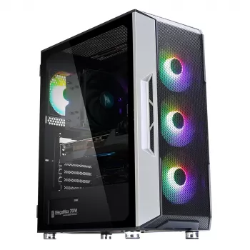 Zalman I3 Neo ATX Mid Tower caixa de PC com frente em malha para refrigeração eficiente 3 ventoinhas pré-instaladas Midi Tower preto