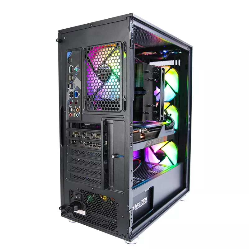 Zalman I3 Neo ATX Mid Tower caixa de PC com frente em malha para refrigeração eficiente 3 ventoinhas pré-instaladas Midi Tower preto