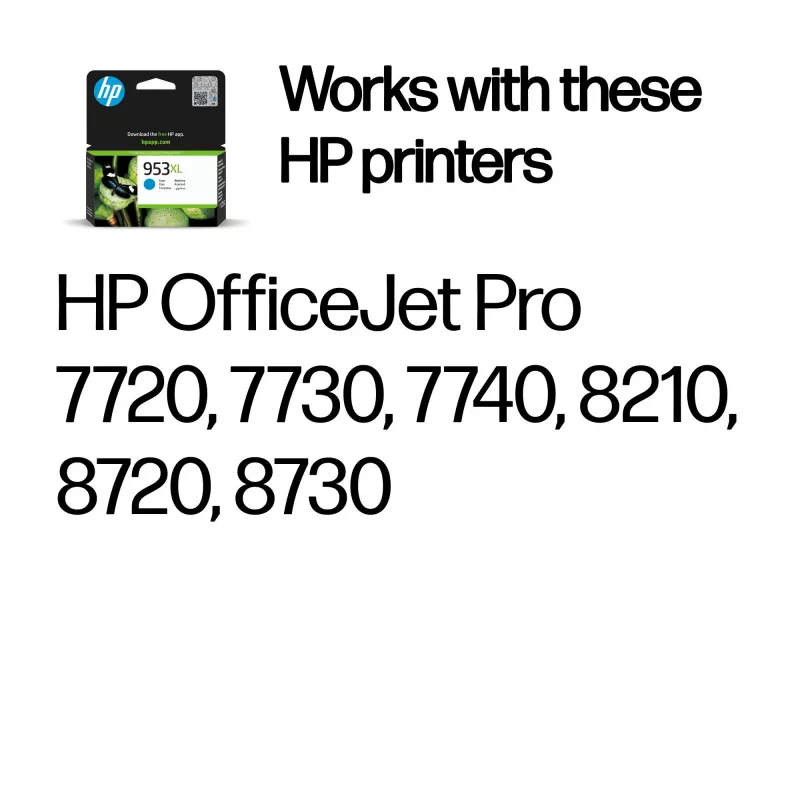 HP 953XL tinteiro original de alto rendimento ciano, ciano, 1 unid., 1450 páginas