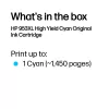 HP 953XL tinteiro original de alto rendimento ciano, ciano, 1 unid., 1450 páginas