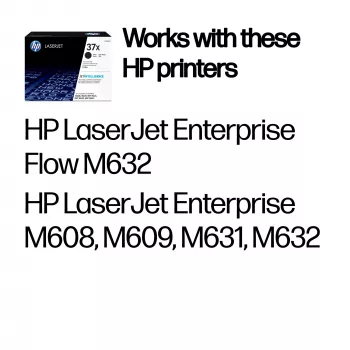 HP 37X tinteiro original LaserJet de alto rendimento preto, 25000 páginas, preto, 1 unid.