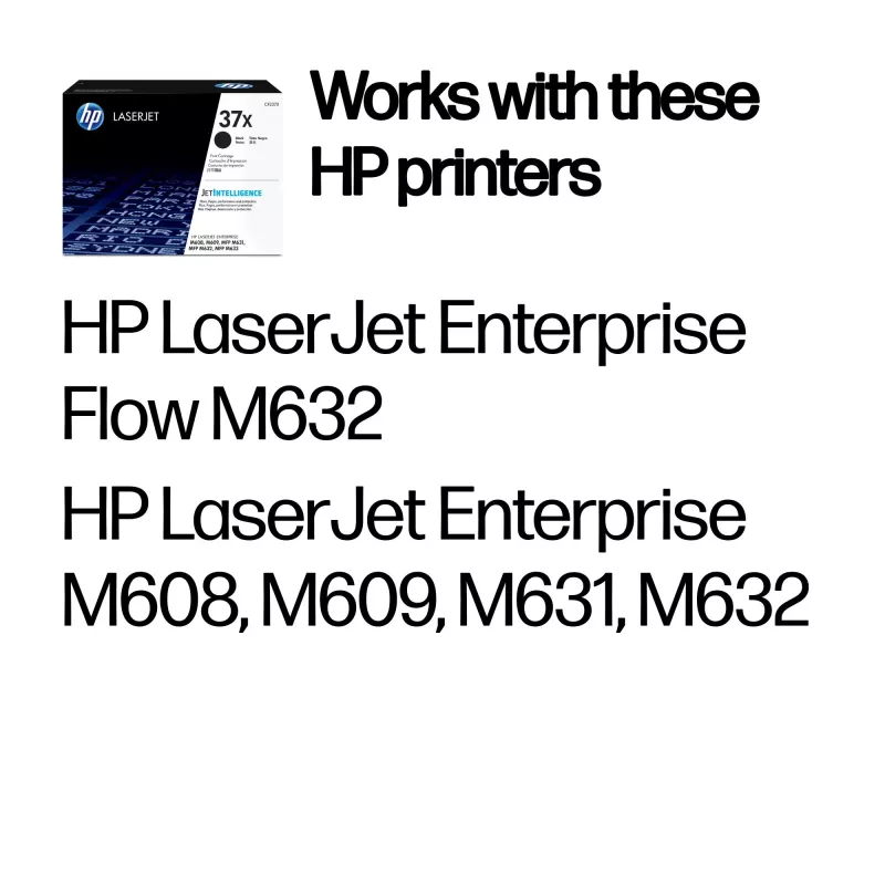 HP 37X tinteiro original LaserJet de alto rendimento preto, 25000 páginas, preto, 1 unid.