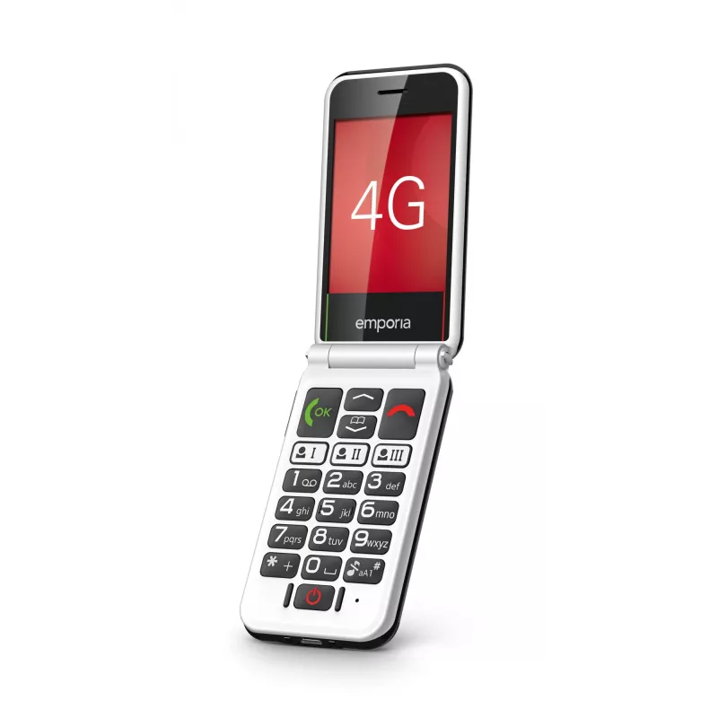 Emporia SIMPLICITYglam.4G 7,11 cm (2,8 polegadas) 106 g preto telemóvel para seniores