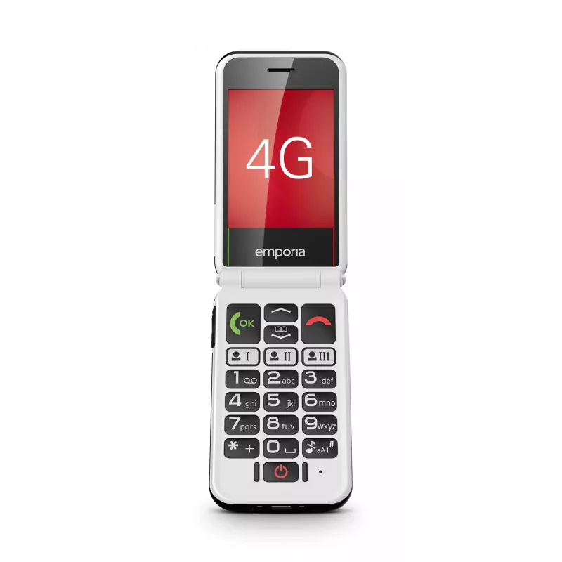 Emporia SIMPLICITYglam.4G 7,11 cm (2,8 polegadas) 106 g preto telemóvel para seniores