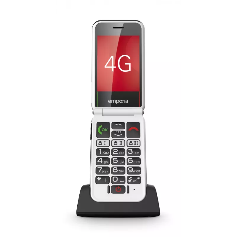 Emporia SIMPLICITYglam.4G 7,11 cm (2,8 polegadas) 106 g preto telemóvel para seniores