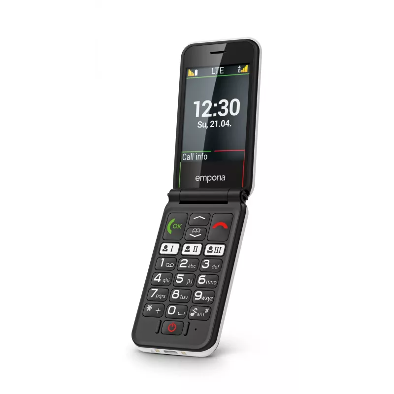 Emporia SIMPLICITYglam.4G 7,11 cm (2,8 polegadas) 106 g preto telemóvel para seniores