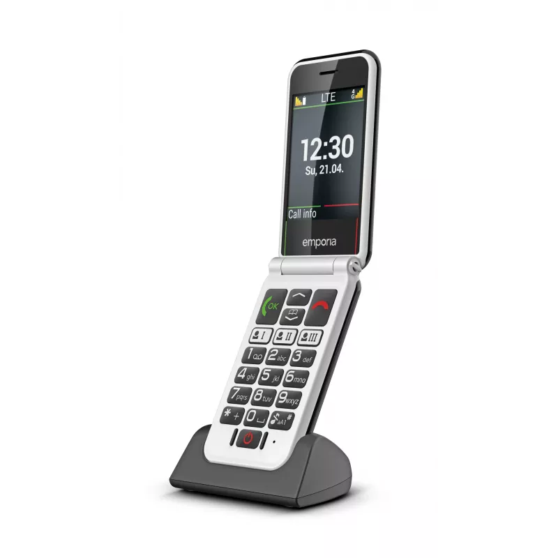 Emporia SIMPLICITYglam.4G 7,11 cm (2,8 polegadas) 106 g preto telemóvel para seniores