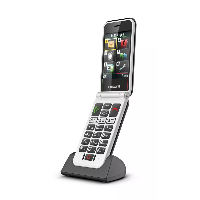 Emporia SIMPLICITYglam.4G 7,11 cm (2,8 polegadas) 106 g preto telemóvel para seniores