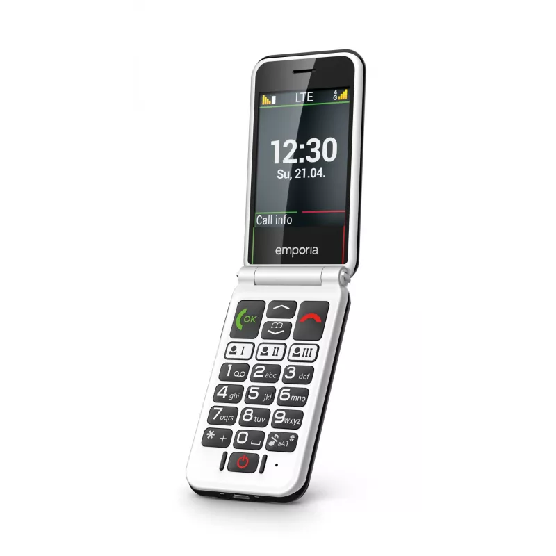 Emporia SIMPLICITYglam.4G 7,11 cm (2,8 polegadas) 106 g preto telemóvel para seniores