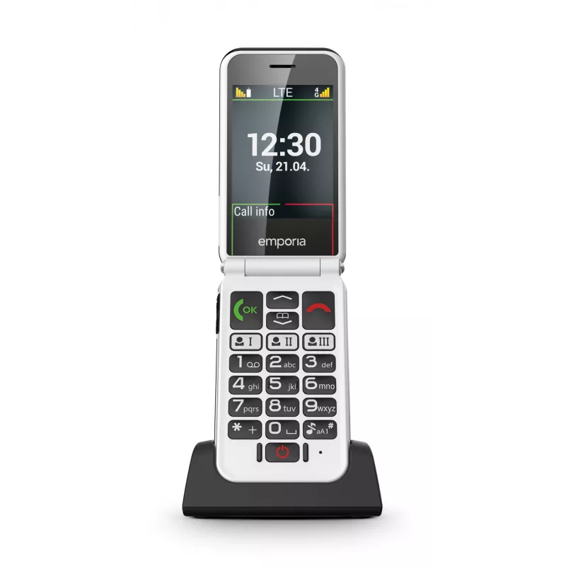 Emporia SIMPLICITYglam.4G 7,11 cm (2,8 polegadas) 106 g preto telemóvel para seniores