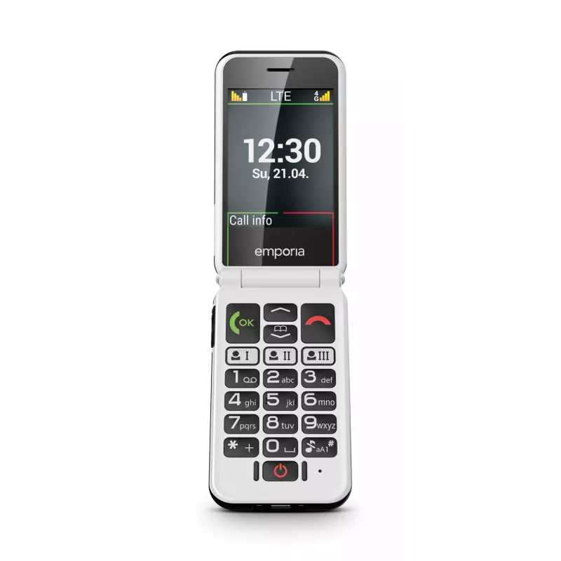 Emporia SIMPLICITYglam.4G 7,11 cm (2,8 polegadas) 106 g preto telemóvel para seniores