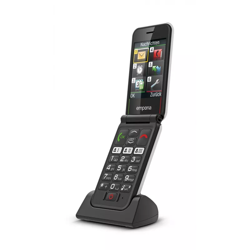 Emporia SIMPLICITYglam.4G 7,11 cm (2,8 polegadas) 106 g preto telemóvel para seniores
