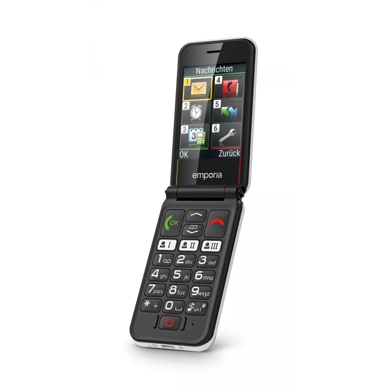 Emporia SIMPLICITYglam.4G 7,11 cm (2,8 polegadas) 106 g preto telemóvel para seniores