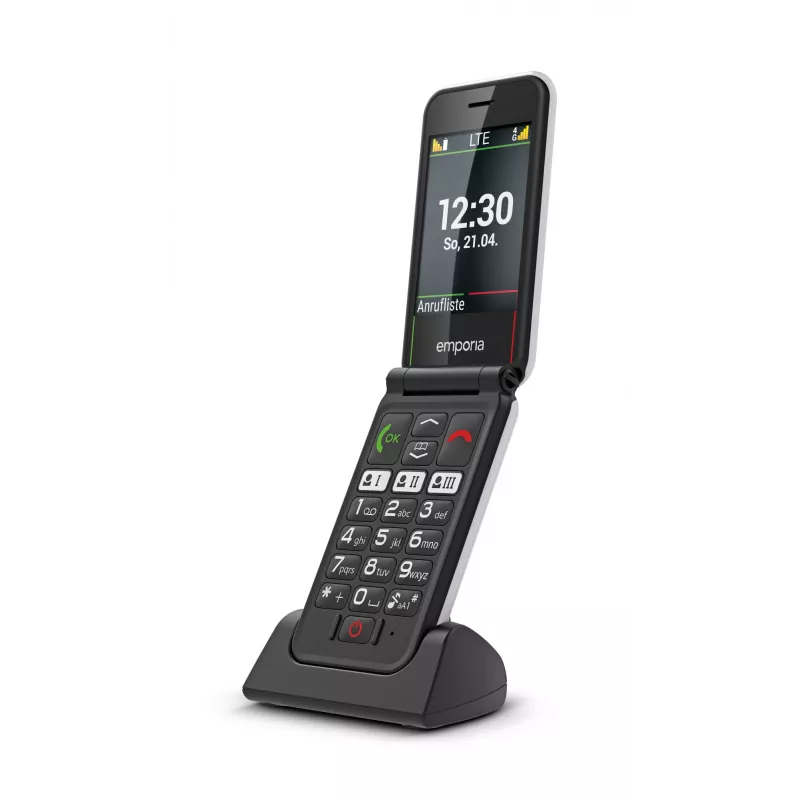Emporia SIMPLICITYglam.4G 7,11 cm (2,8 polegadas) 106 g preto telemóvel para seniores