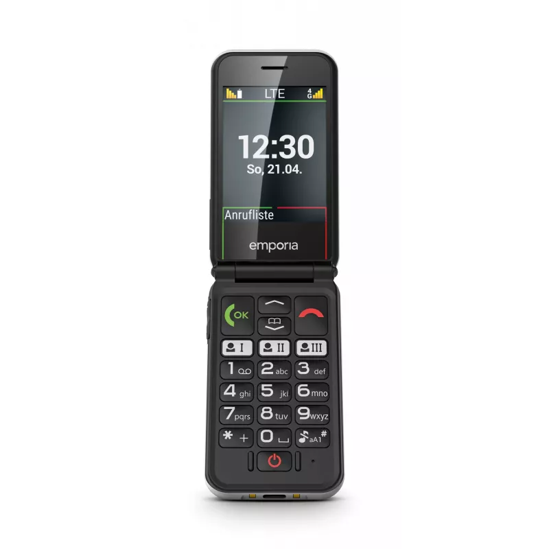 Emporia SIMPLICITYglam.4G 7,11 cm (2,8 polegadas) 106 g preto telemóvel para seniores
