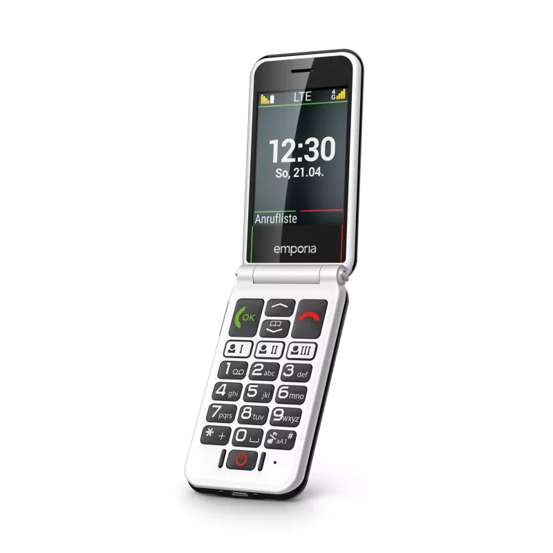 Emporia SIMPLICITYglam.4G 7,11 cm (2,8 polegadas) 106 g preto telemóvel para seniores
