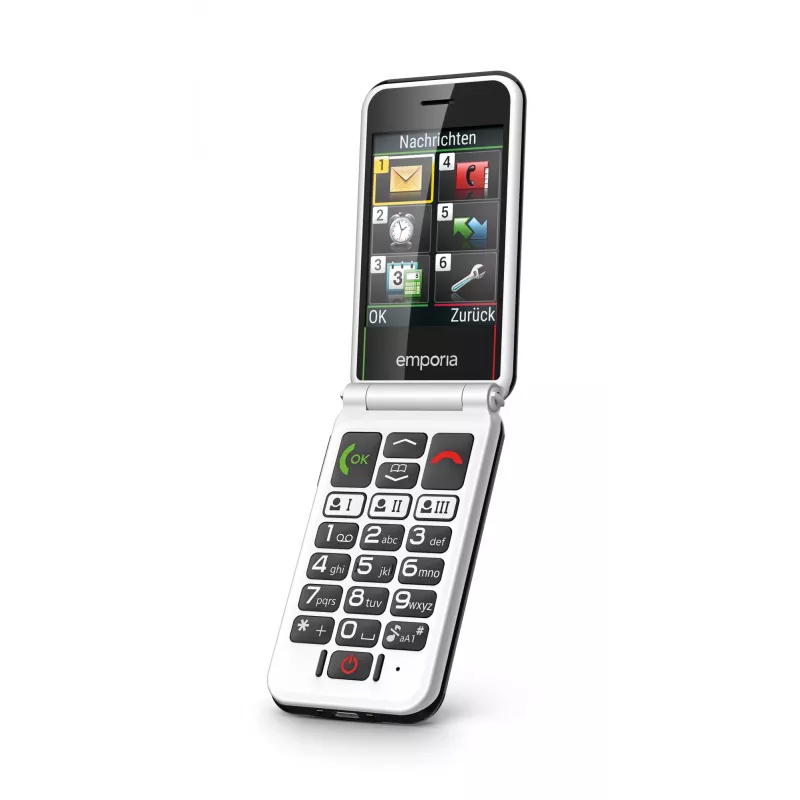 Emporia SIMPLICITYglam.4G 7,11 cm (2,8 polegadas) 106 g preto telemóvel para seniores