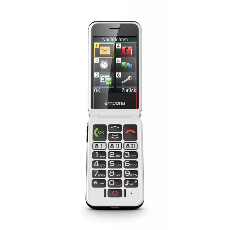 Emporia SIMPLICITYglam.4G 7,11 cm (2,8 polegadas) 106 g preto telemóvel para seniores