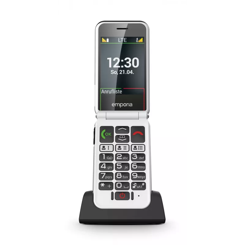 Emporia SIMPLICITYglam.4G 7,11 cm (2,8 polegadas) 106 g preto telemóvel para seniores