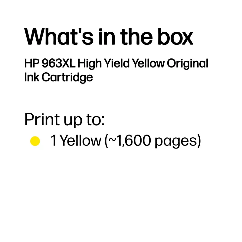 HP 963XL tinteiro original de alto rendimento amarelo, amarelo, 1 unid., 1600 páginas