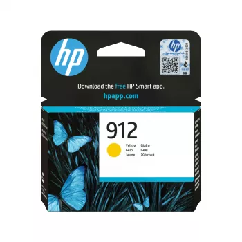 HP 912 tinteiro original amarelo, amarelo, 1 unid., 315 páginas