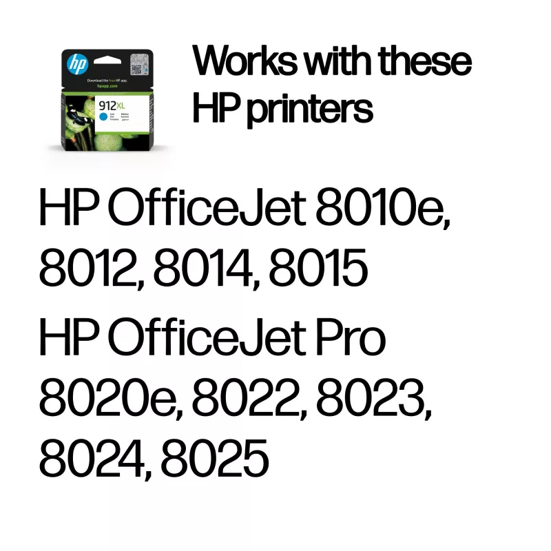HP 912XL tinteiro original de alto rendimento ciano, ciano, 1 unid., 700 páginas