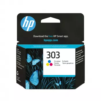 HP 303 tinteiro original tri-color, ciano, magenta, amarelo, 1 unid., 165 páginas