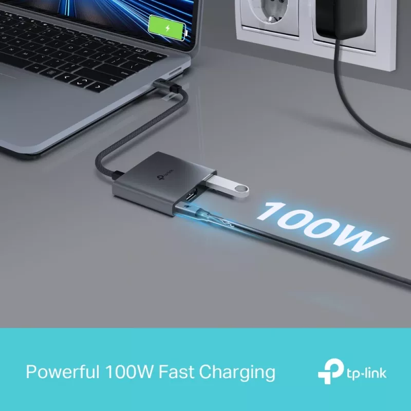 TP-Link UH3020C hub de interface USB Type-C 5000 Mbit/s cinzento