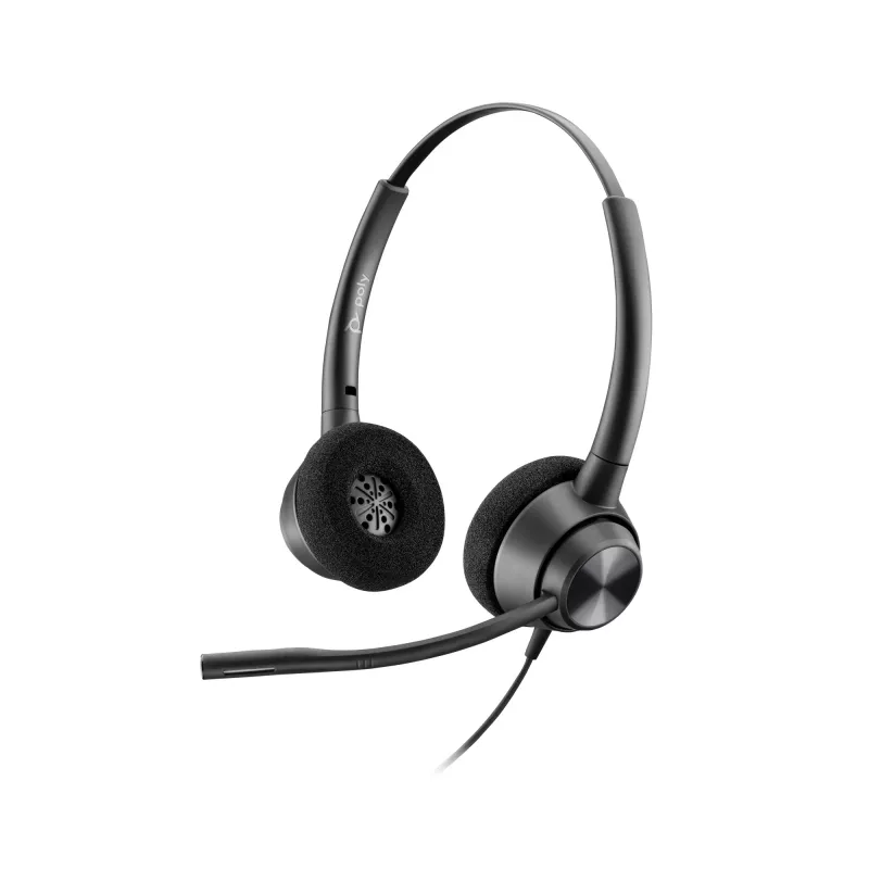 Headset estéreo USB-A HP Poly EncorePro 320 TAA, 105 g, preto